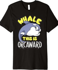 women men apparel: Funny animals design orca whale Premium T-Shirt