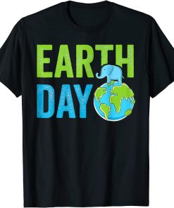 Earth Day 2019 Great Vintage Earth Day Elephant T-Shirt