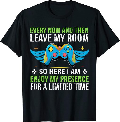 Funny Gamer Every Now And Then I Leave My Room Gaming Lover T-Shirt