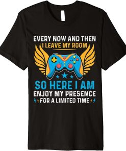 Every Now and then I Leave My Room Funny gaming Premium T-Shirt