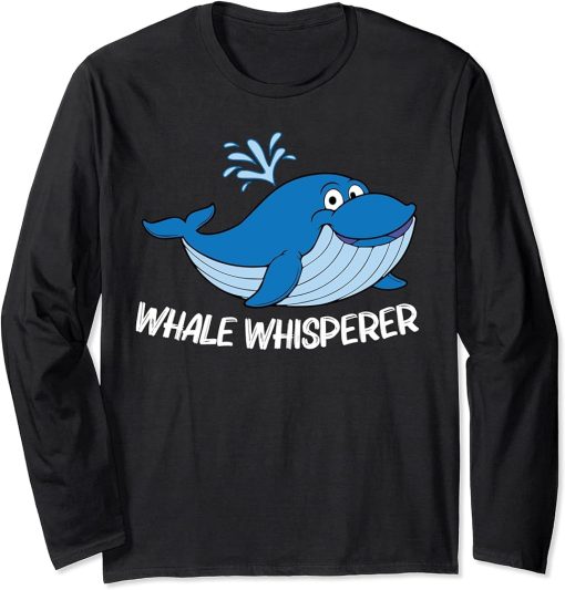 Funny Whale Art For Men Women Orca Narwhal Blue Whales Long Sleeve T-Shirt