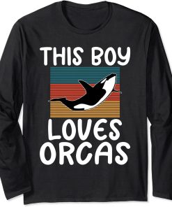 This Boy loves Orcas Whale Long Sleeve T-Shirt